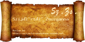 Szijártó Zsuzsanna névjegykártya