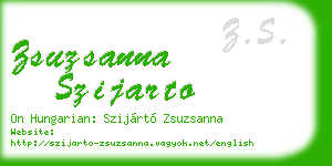 zsuzsanna szijarto business card