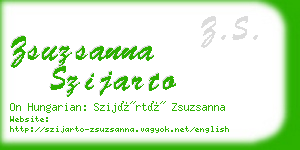 zsuzsanna szijarto business card